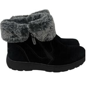Khombu Jessica Faux Fur Winter Boots Black Womens Size 6 Warm Zip